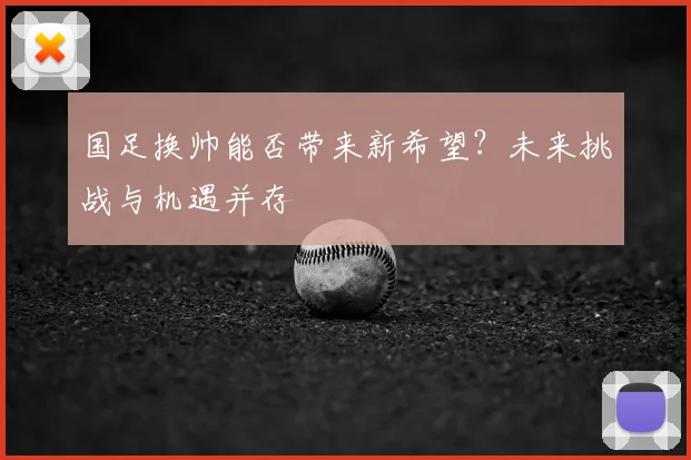 国足换帅能否带来新希望？未来挑战与机遇并存